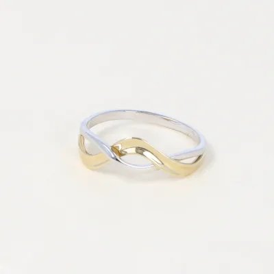 Yellow and white gold ring