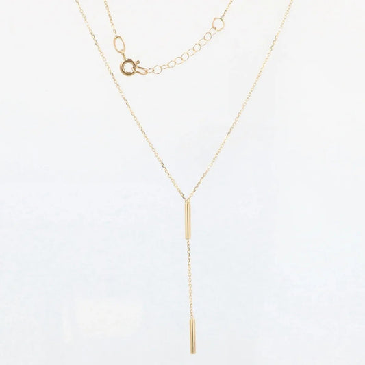 Lightweight yellow gold necklace with segments