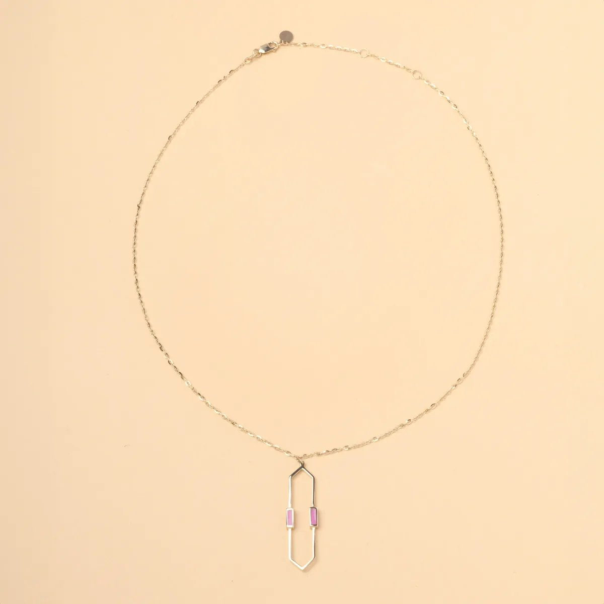 Yellow gold "Mellifera" necklace with enamel