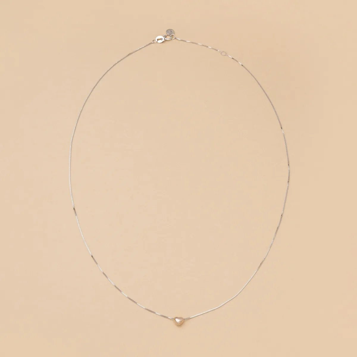 White and red gold lightweight necklace "Love"