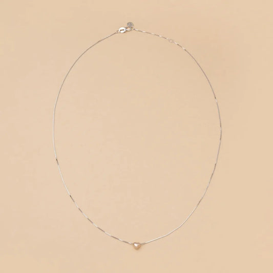 White and red gold lightweight necklace "Love"