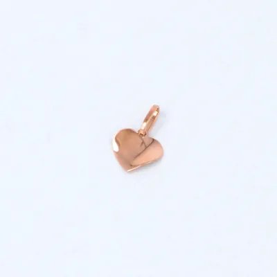Lightweight rose gold heart pendant