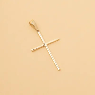 Yellow gold classic cross pendant