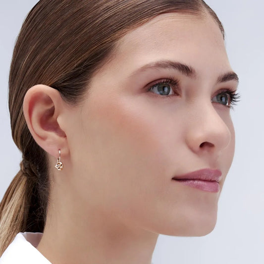 Yellow gold "knot" earrings