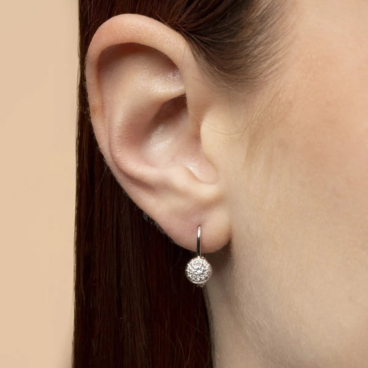 White gold monachella earrings with cubic zirconia
