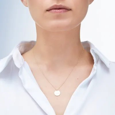 "Love" yellow gold necklace