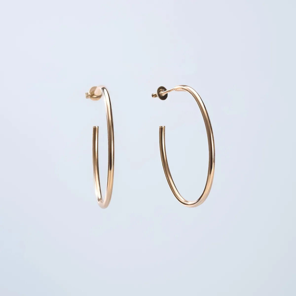 Yellow Gold Tube Earrings