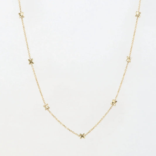 Lightweight yellow gold necklace and bracelet set