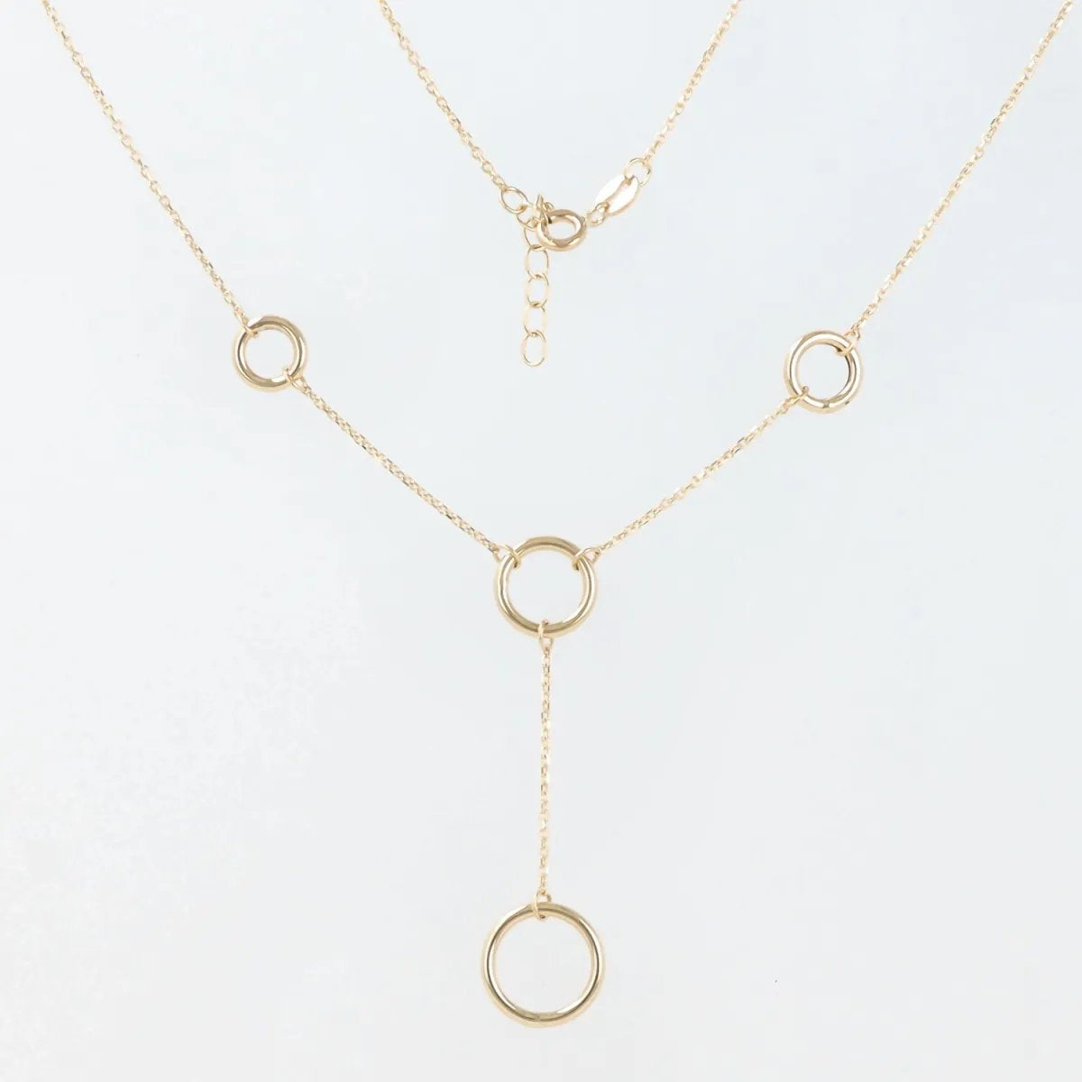 Lightweight yellow gold bracelet and necklace set