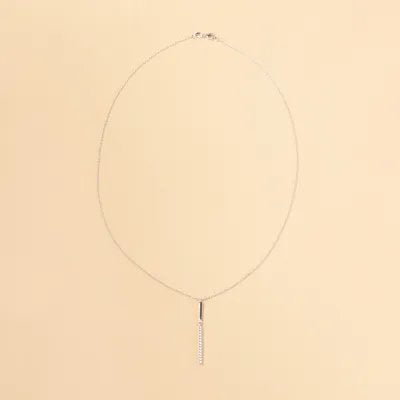 White gold necklace with cubic zirconia