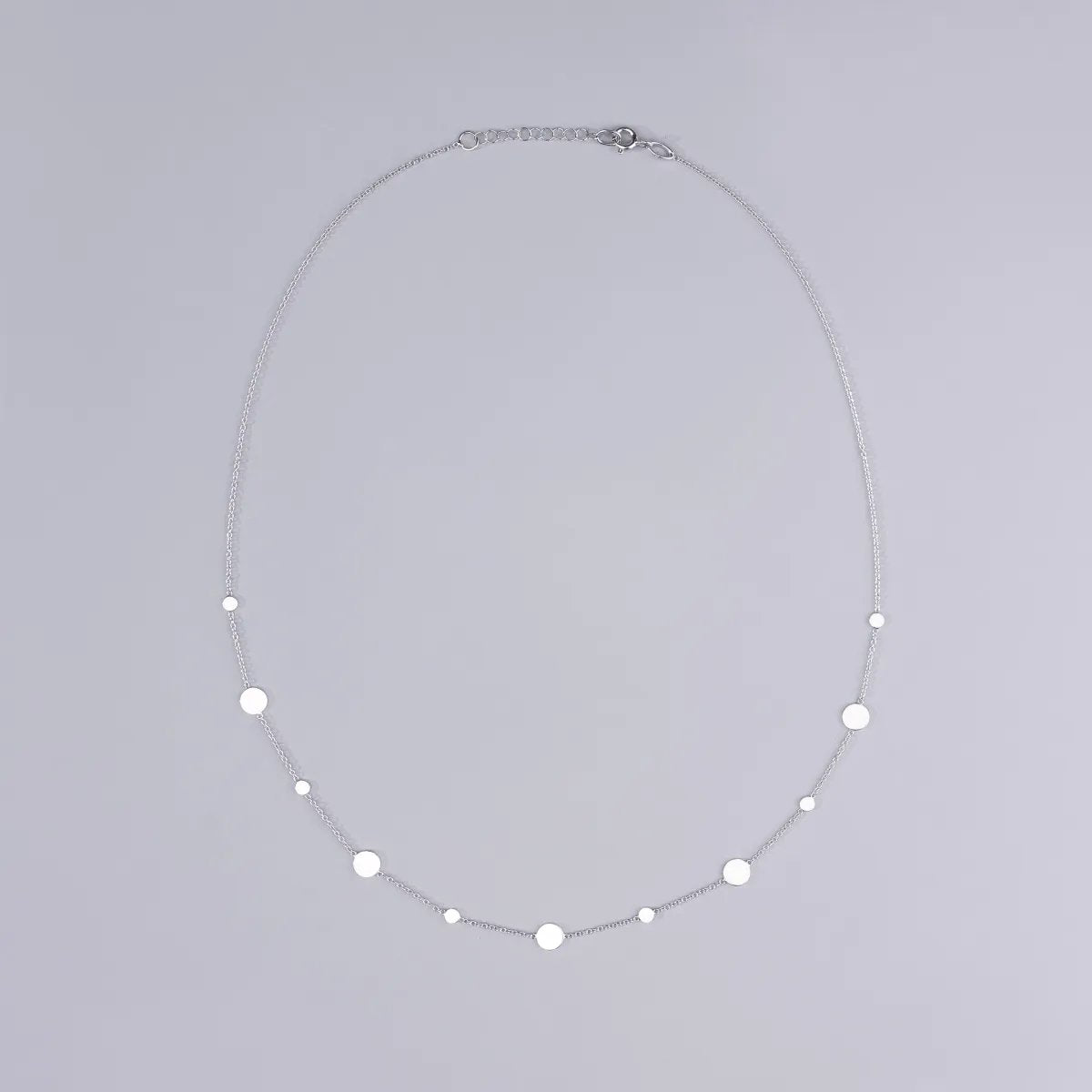 Light white gold necklace