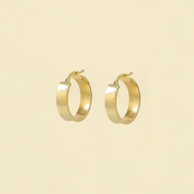 Yellow Gold Square Tube Earrings