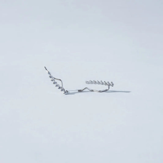 White gold earrings with zirconia