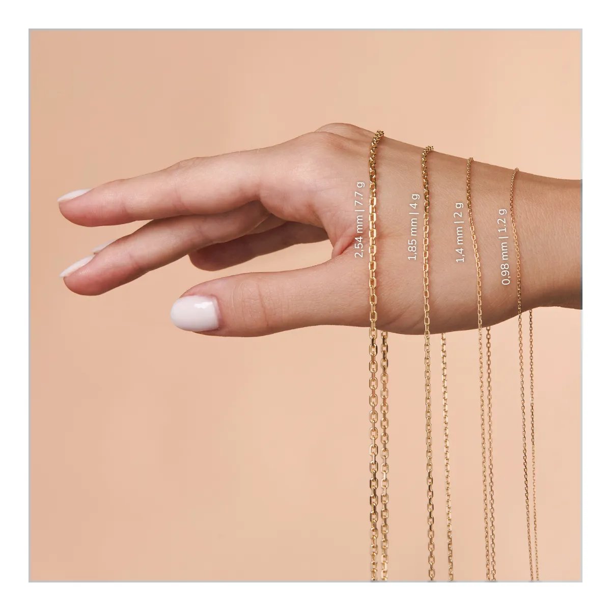 Anchor - Diamond-cut Gold Chain