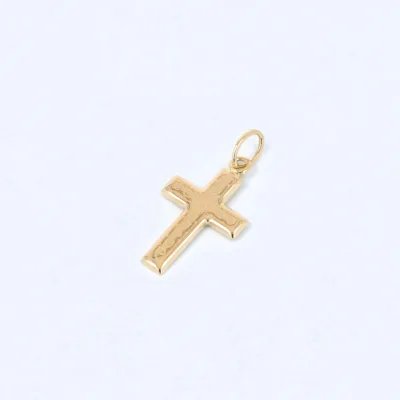 Light yellow gold cross decorated