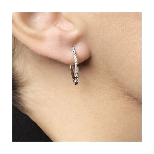 White gold earrings with cubic zirconia