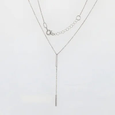 Lightweight white gold necklace with segments