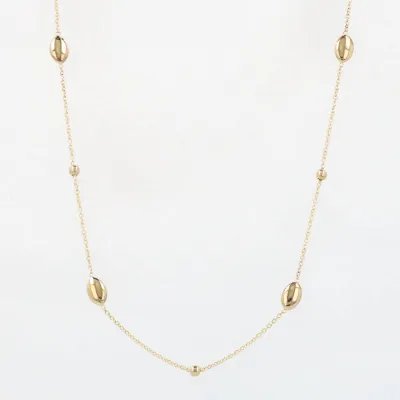 Yellow gold necklace and bracelet set
