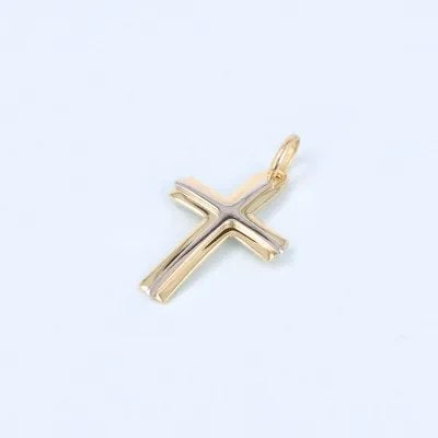 Light cross in yellow and white gold