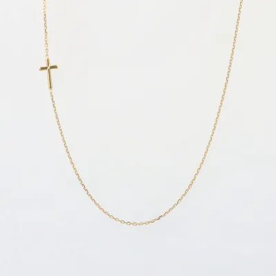 Lightweight yellow gold rosary necklace