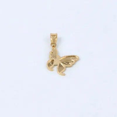 Yellow gold butterfly pendant