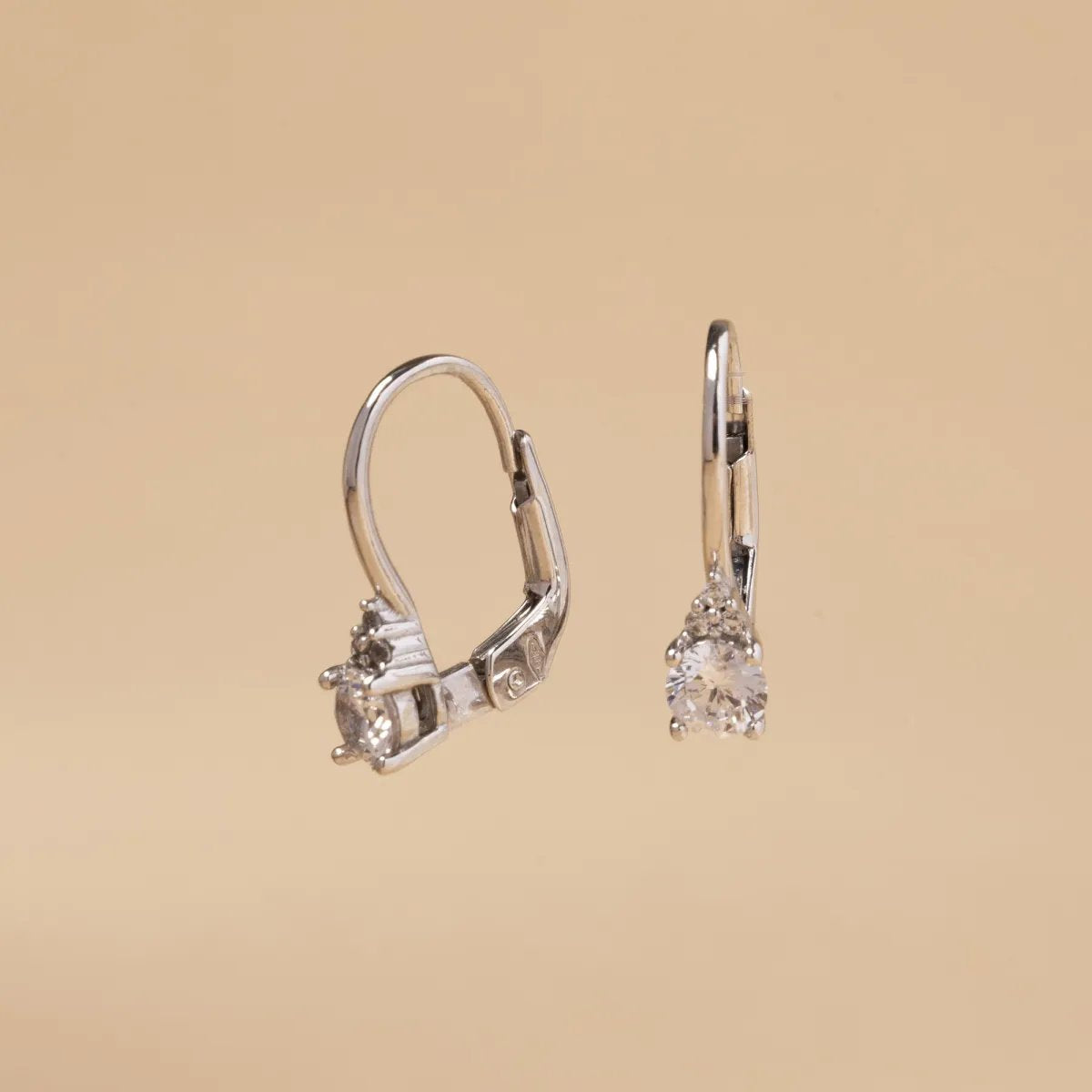 White gold monachella earrings with cubic zirconia