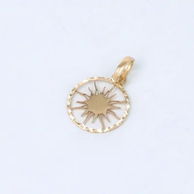 Yellow gold "sun" pendant