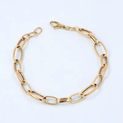 Hollow yellow gold bracelet