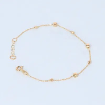 Yellow gold bracelet with cube elements