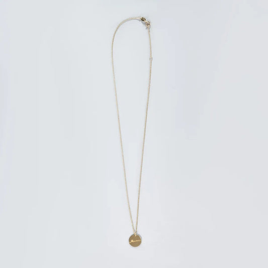 "Mama" Yellow Gold Necklace