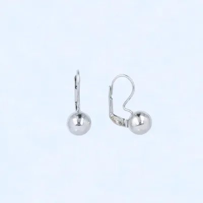 White gold ball stud earrings