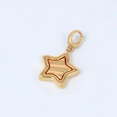 Yellow gold star charm pendant