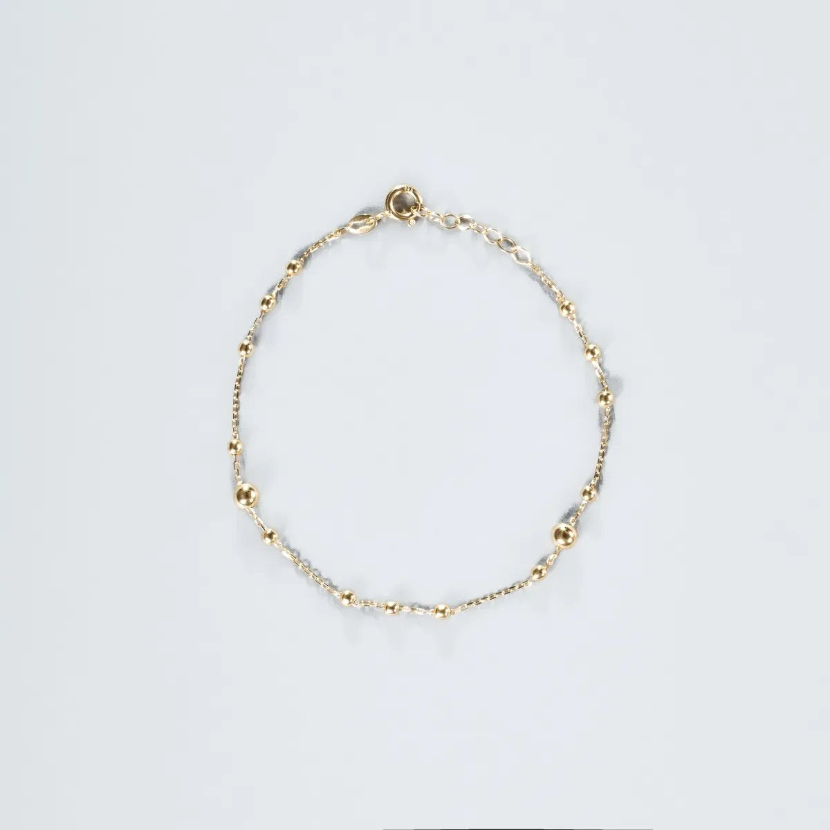 Light yellow gold bracelet with balls