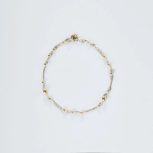 Light yellow gold bracelet with balls