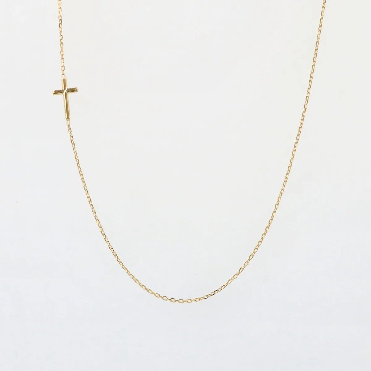 Lightweight yellow gold rosary necklace