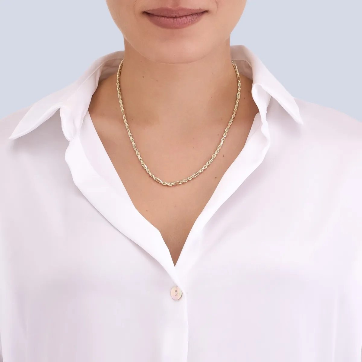 Hollow alternate rope chain