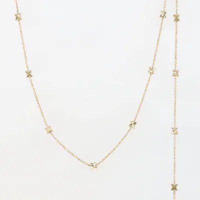 Lightweight yellow gold necklace and bracelet set