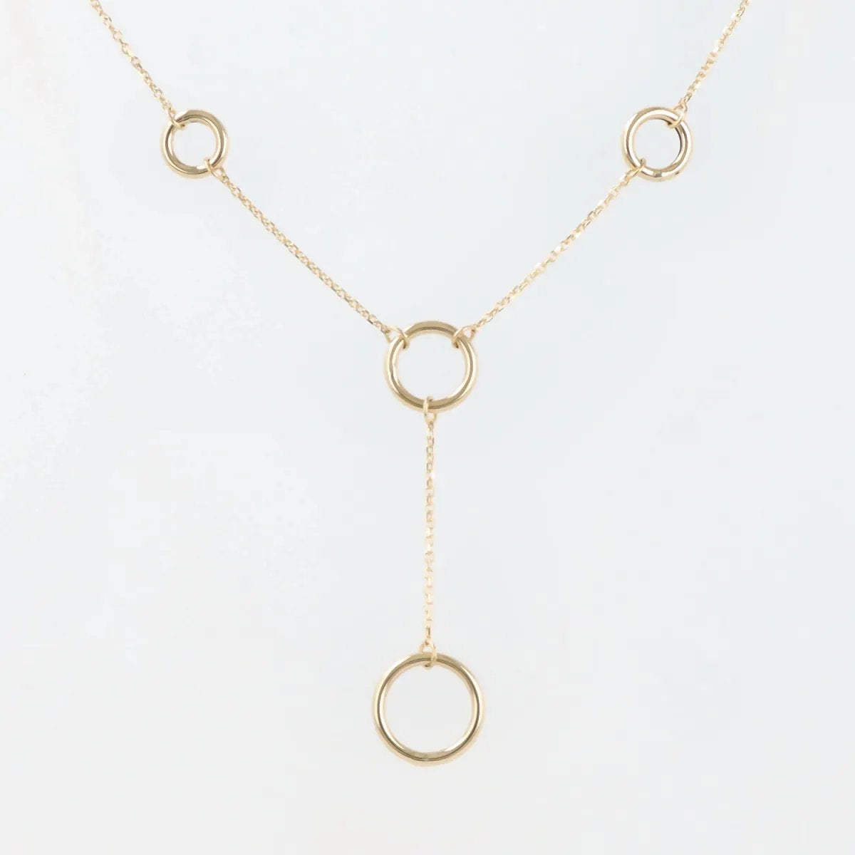 Lightweight yellow gold bracelet and necklace set