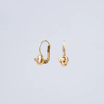 Yellow gold "knot" earrings