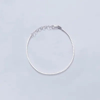 White gold tennis bracelet with cubic zirconia