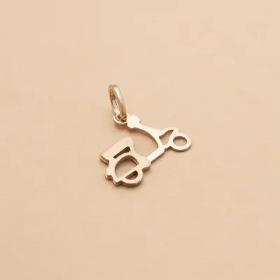 Yellow gold motorcycle pendant