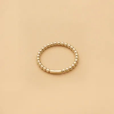 Yellow gold ring with balls