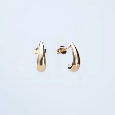 Yellow gold earrings