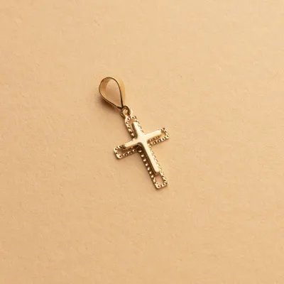 Yellow gold small cross pendant