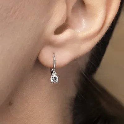 White gold monachella earrings with cubic zirconia