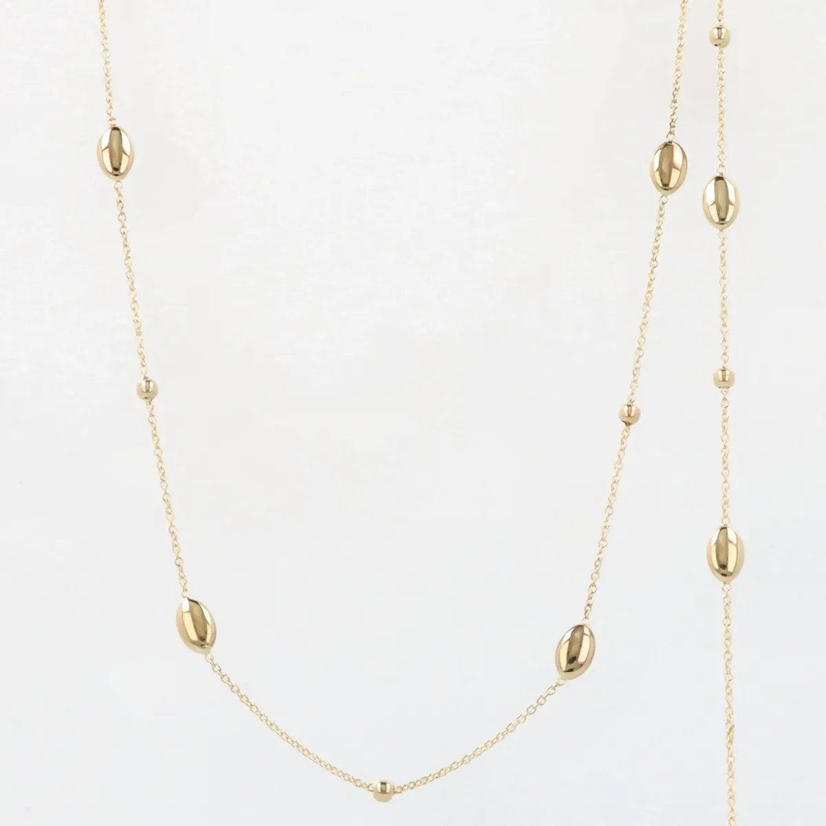 Yellow gold necklace and bracelet set