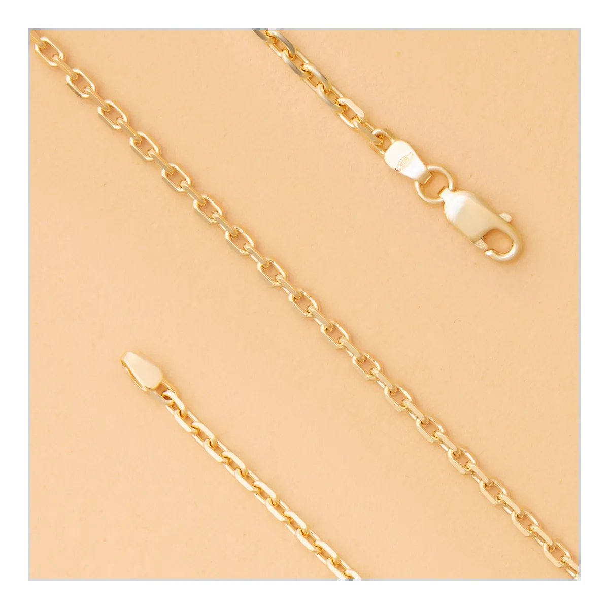 Anchor - Diamond-cut Gold Chain