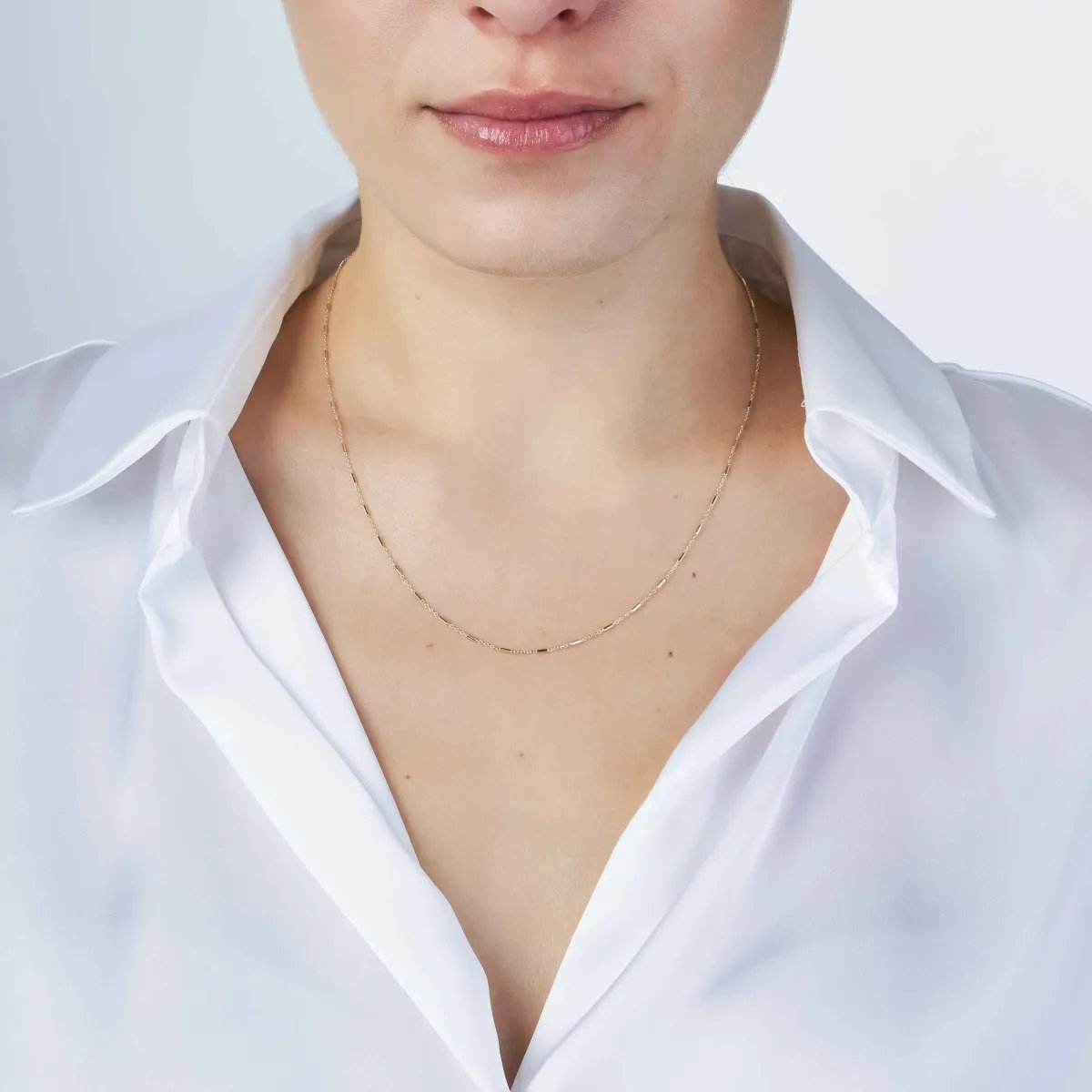 Fancy chain with polished segments