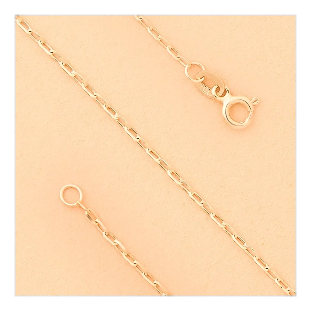 Long Oval Diamond-Cut Anchor (Fludov) Gold Chain