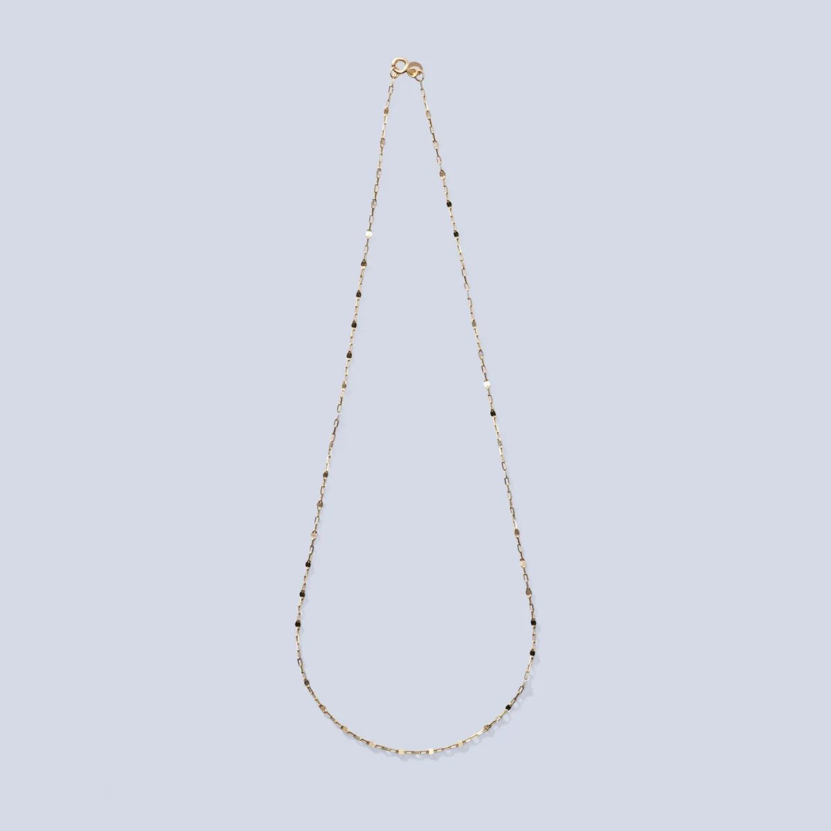 Light yellow gold chain alternating fancy style